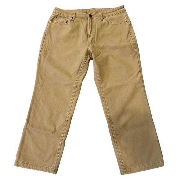 Caterpillar Men's Fleece Lined Canvas Pants Brown Canvas Size 38x30 - Picture 1 of 12